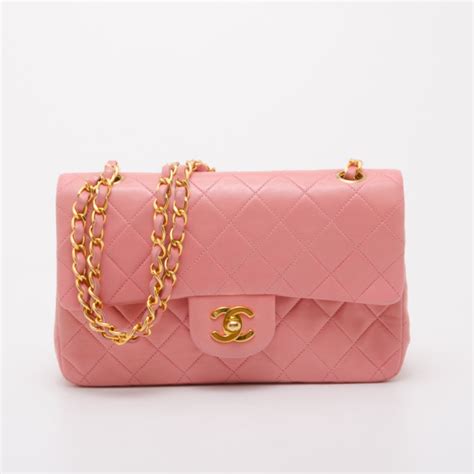 chanel meat packaged flap bag pink|Chanel small lambskin evening bag.